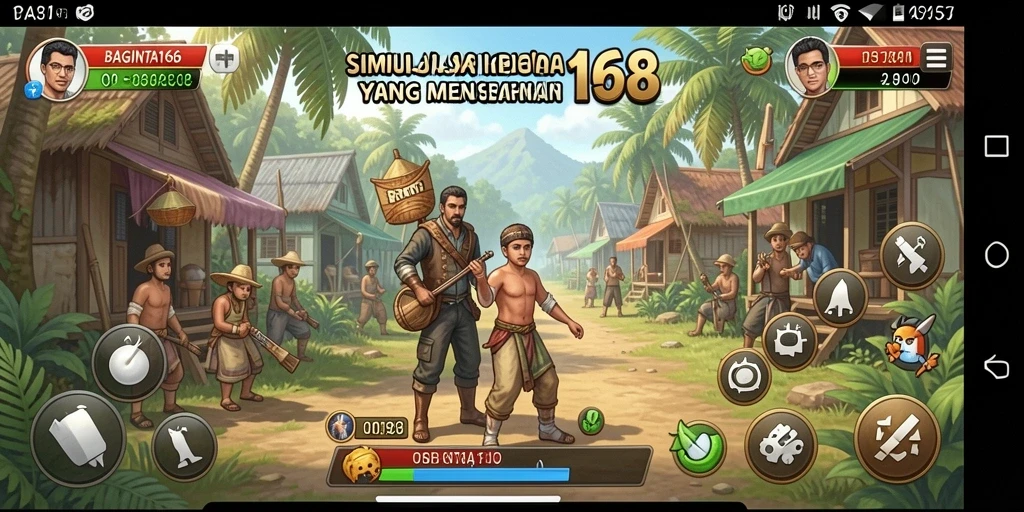 Screenshot utama menampilkan gameplay simulasi yang menarik dan interaktif.