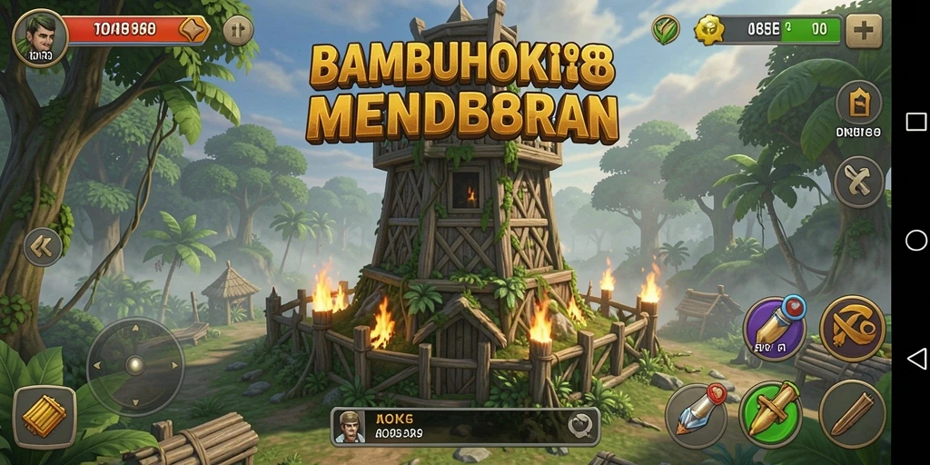 Tampilan gameplay BAMBUHOKI88 yang menegangkan dalam pertahanan menara.