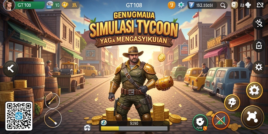 Tampilan gameplay GT108 yang menegangkan dan strategi Tycoon.