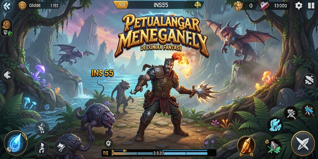 Tangkapan layar INS55 menunjukkan aksi mendebarkan dalam perjalanan petualangan.