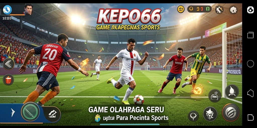 Tangkapan layar gameplay KEPO66 menampilkan pertandingan olahraga yang mendebarkan.