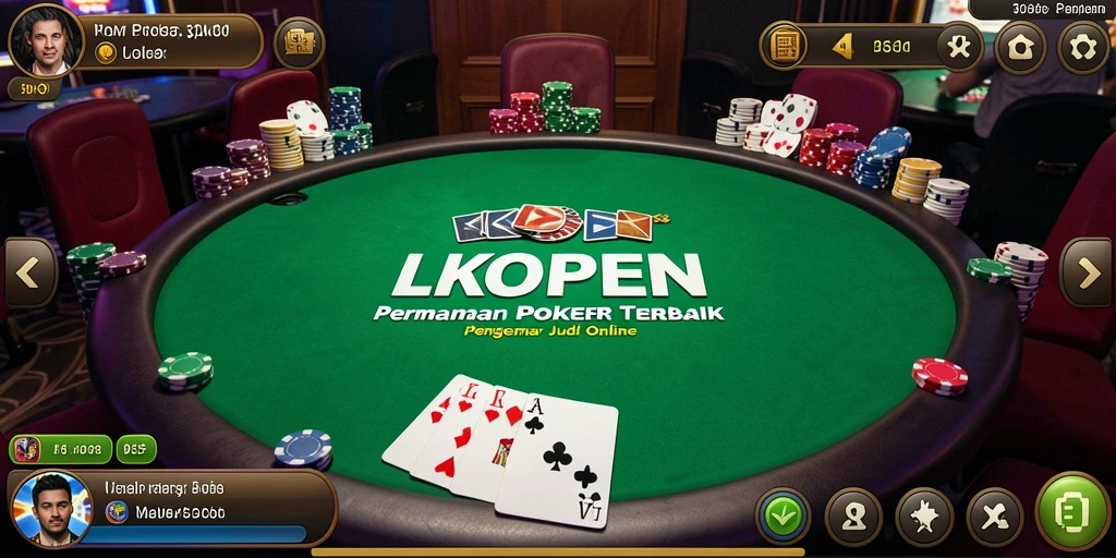Screenshot gameplay yang menampilkan keseruan bermain Poker di LKOPEN.