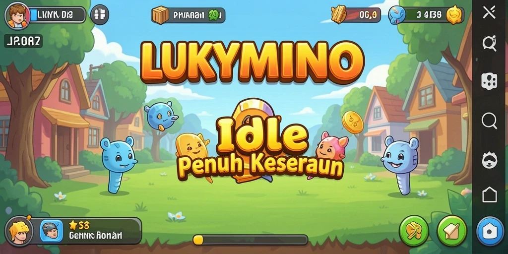 Tampilan seru gameplay LUKYMINO dalam mode Idle.