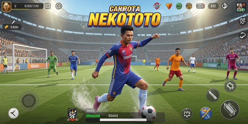 Tampilan gameplay seru di NEKOTOTO dengan berbagai cabang olahraga.