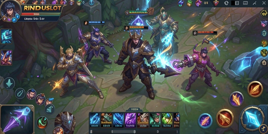 Gameplay mendebarkan dari RINDUSLOT di arena pertempuran.