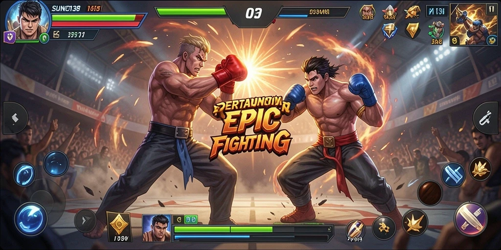 Gameplay SUNEO138 dengan karakter unik dan aksi pertarungan yang mendebarkan.