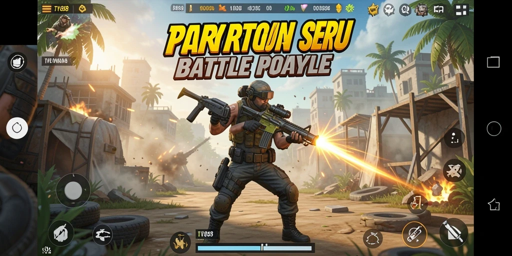 Gameplay menarik dalam TV888 yang menampilkan pertarungan Battle Royale.